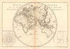 Mappe-monde sur le plan d’un Méridien, hemisphere Oriental. BONNE 1787 old
