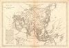 Asie. Antique map of Asia. Persia China Tartary. BONNE 1787 old