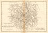 La Marche, Limosin, Auvergne & Bourbonnois. Limousin Bourbonnais. BONNE 1787 map