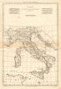 Italie. Antique map of Italy. BONNE 1787 old vintage plan chart