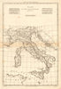 Italie. Antique map of Italy. BONNE 1787 old vintage plan chart