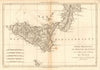 Partie Méridionale du Royaume de Naples &… Sicile Calabria Sicily BONNE 1787 map