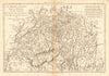 Les treize Cantons de la Suisse. Switzerland Suisse Schweiz. BONNE 1787 map