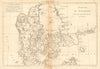 Royaume de Danemark. Kingdom of Denmark. BONNE 1787 old antique map plan chart