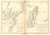 Le Canal de Mosambique, l'Isle de Madagascar… Mozambique. Africa. BONNE 1788 map