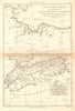 États du Roi de Maroc… d’Alger, Tunis & Tripoli. North Africa. BONNE 1788 map