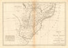 Bresil et Pays des Amazones, Ire feuille. Brazil & Amazonia. BONNE 1788 map