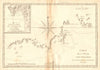 Carte de la Terre Van Diemen. Tasmania. Adventure Bay. Australia. BONNE 1788 map