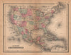J. H. Colton's United States. Wyoming attached to Dakota 1864 old antique map