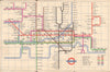 LONDON UNDERGROUND tube map plan. South Acton. Ongar. Aylesbury. HARRY BECK 1957
