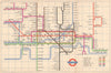 LONDON UNDERGROUND tube map plan. South Acton. Aylesbury. Ongar. HARRY BECK 1956