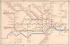 LONDON UNDERGROUND tube map plan diagram. Northern Heights SCHLEGER/ZERO #1 1940