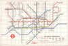LONDON UNDERGROUND tube map plan. Victoria Line. Strand closed. GARBUTT #1 1974