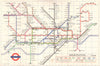 LONDON UNDERGROUND tube map plan. Victoria Line incomplete. GARBUTT #3 1968