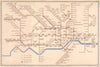 LONDON UNDERGROUND tube diagram map plan. Northern Heights SCHLEGER/ZERO #1 1940