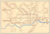 LONDON UNDERGROUND tube map plan diagram. Northern Heights ZERO/SCHLEGER #2 1940