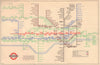LONDON UNDERGROUND tube map plan. Addison/Uxbridge Rd - Middle Circle. BECK 1945