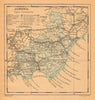 ALMERÍA. Almeria. Andalucia. Mapa antiguo de la provincia 1914 old antique