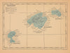 ISLAS BALEARES. ILLES BALEARS. Mallorca Ibiza Menorca. Balearic Islands 1914 map