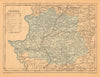 CÁCERES. Caceres. Extremadura. Mapa antiguo de la provincia 1914 old