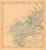 LA CORUÑA. A Coruña, La Coruna. Galicia. Mapa antiguo de la provincia 1914