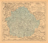 CUENCA. Castilla-La Mancha. Mapa antiguo de la provincia 1914 old antique