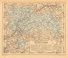 GUADALAJARA. Castilla-La Mancha. Mapa antiguo de la provincia 1914 old