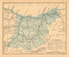 GIPUZKOA GUIPÚZCOA San Sebastián Donostia Euskadi. Mapa antiguo provincia 1914
