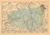 LEÓN. Leon. Castilla y León. Mapa antiguo de la provincia 1914 old antique