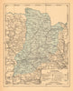 LÉRIDA. Lleida Lerida. Cataluña Catalunya. Mapa antiguo de la provincia 1914
