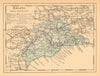 MÁLAGA. Malaga. Andalucia. Mapa antiguo de la provincia 1914 old antique
