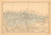 ASTURIAS. Oviedo. Mapa antiguo de la provincia 1914 old antique plan chart