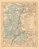 PALENCIA. Castilla y León. Mapa antiguo de la provincia 1914 old antique
