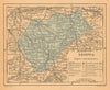 SEGOVIA. Castilla y León. Mapa antiguo de la provincia 1914 old antique