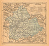 SEVILLA. Seville. Andalucia. Mapa antiguo de la provincia 1914 old antique