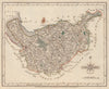 Antique county map of CHESHIRE by JOHN CARY. Original outline colour 1787