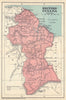 BRITISH GUIANA (GUYANA) . Vintage map. Guyana. Caribbean 1923 old antique