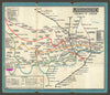 LONDON UNDERGROUND tube map plan diagram. STINGEMORE 1928 old vintage