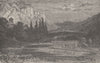 SWITZERLAND. New bridge of Reichenau 1903 old antique vintage print picture