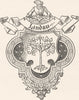 GERMANY. Arms of Lindau 1903 old antique vintage print picture
