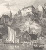 GERMANY. Meersburg 1903 old antique vintage print picture