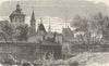 FRANCE. Before Hospital Gate, Strasbourg 1903 old antique print picture