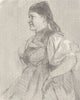GERMANY. Peasant girl of Black Forest 1903 old antique vintage print picture