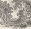 GERMANY. Park of castle Darmstadt 1903 old antique vintage print picture