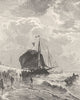 NETHERLANDS. Coast of Scheveningen 1903 old antique vintage print picture
