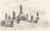 GERMANY. Luther's Monument, Worms 1903 old antique vintage print picture