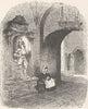 GERMANY. ClockTower, St Catherine Church, Oppenheim 1903 old antique print