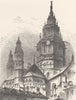 GERMANY. The Cathedral, Mainz 1903 old antique vintage print picture