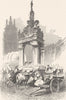 GERMANY. Fountain, market, Mainz 1903 old antique vintage print picture
