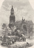 NETHERLANDS. Groote Kerk(Cathedral), Arnhem 1903 old antique print picture